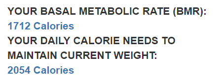Get fit: Calorie calculator results