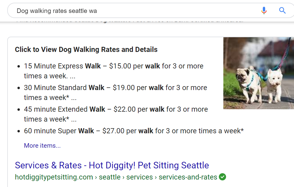 Dog walking rates seattle
