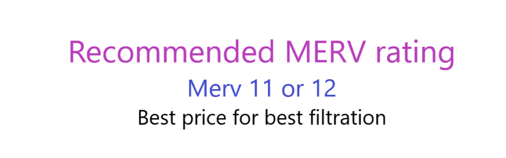 Best MERV filter rating