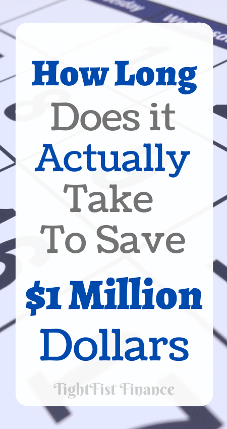 How long does it actually take to save $1 million dollars