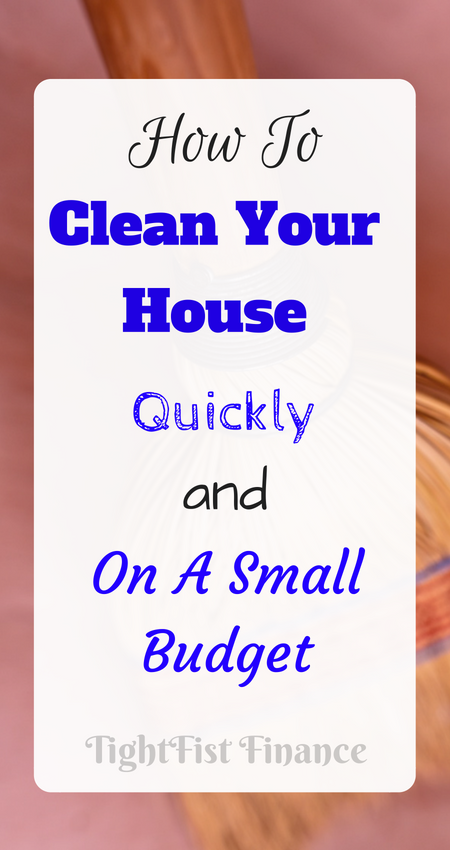 Are you looking to clean your house quickly and on a budget? This guide shows you how to clean your house in 2 hours or less so you can have more time with family. Stop spending your entire weekend cleaning with these house cleaning tips and hacks! #cleanhouse #cleanhousequickly