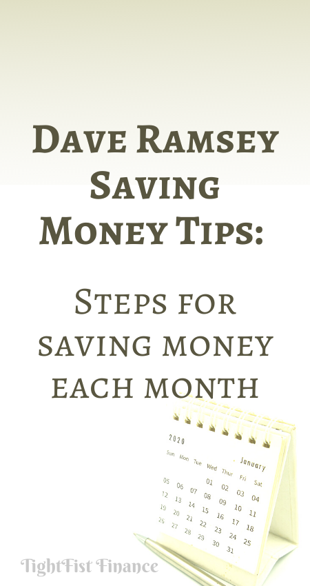 Dave Ramsey saving money tips_ Steps for saving money each month