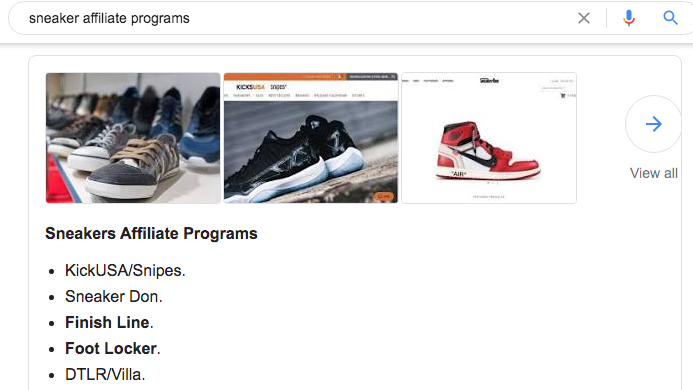 Sneaker affiliate programs