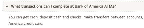 Bank of America - Deposit check at ATM