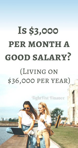 Is $3000 per month a good salary? (Living on $36000 per year)