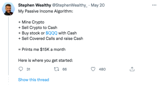 Stephen Wealthy Mine Crypto for Covered Calls