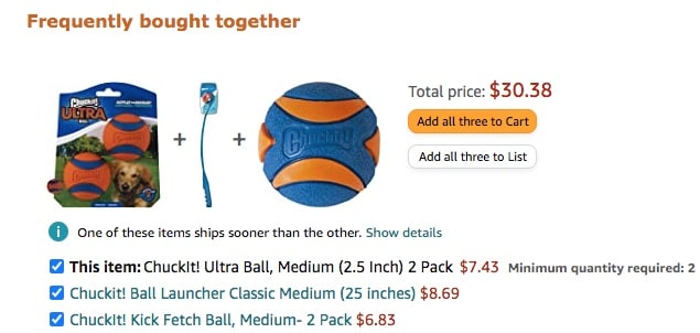Amazon cross selling example