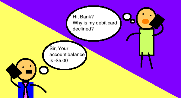 Debit card declined insufficient funds overdraft