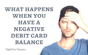 negative debit card balance